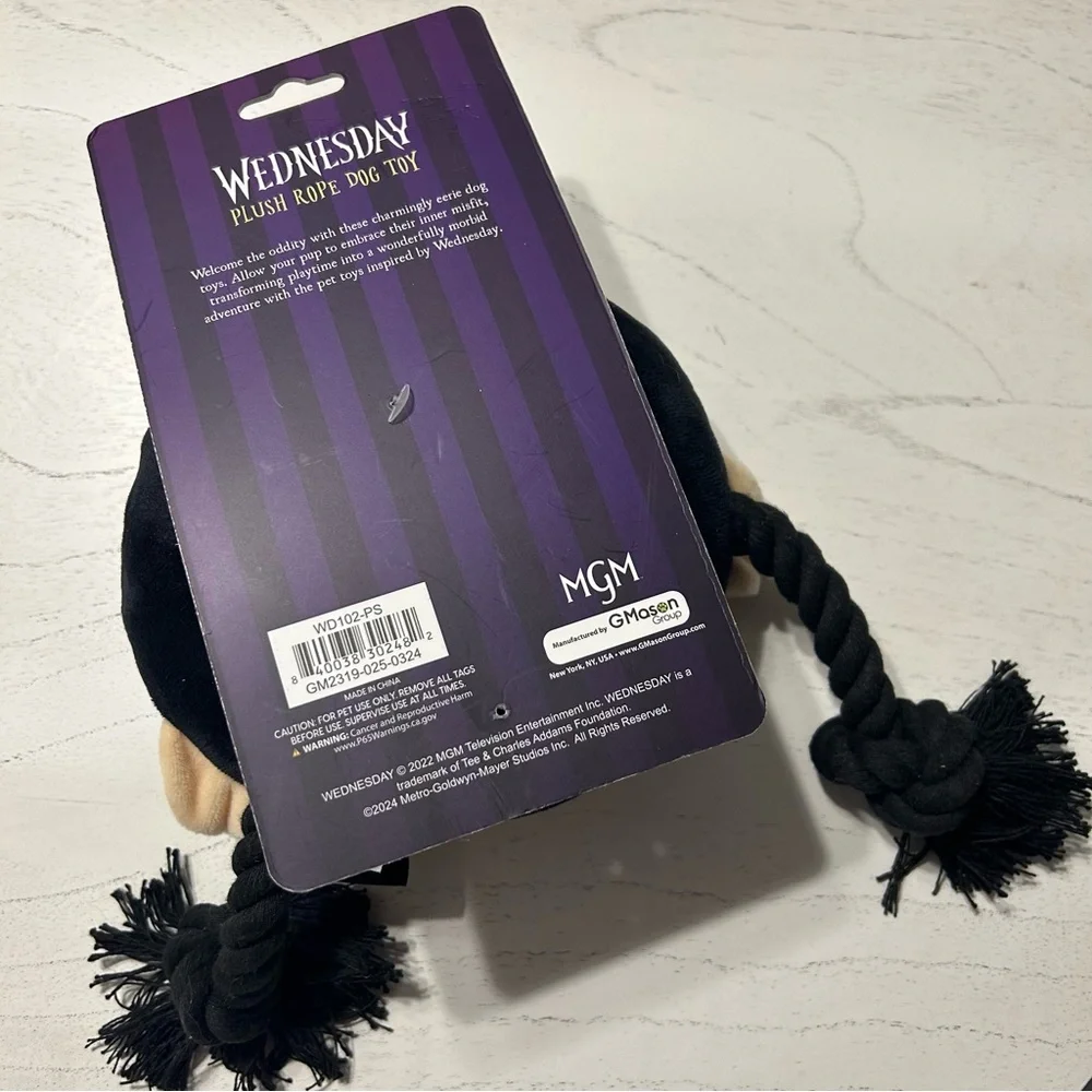 Brand New Wednesday Adams Dog Rope Toy - Picture 2 of 2